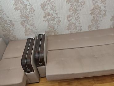 Ev və bağ: Bej rəngli yumşaq mebel dəsti – divan və 2 kreslo - Dizayn: açıq bej — 5