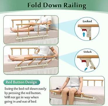 Medicinski nameštaj: Sigurnosna bočna ograda za krevet - Namenjena za sprečavanje padova — 4