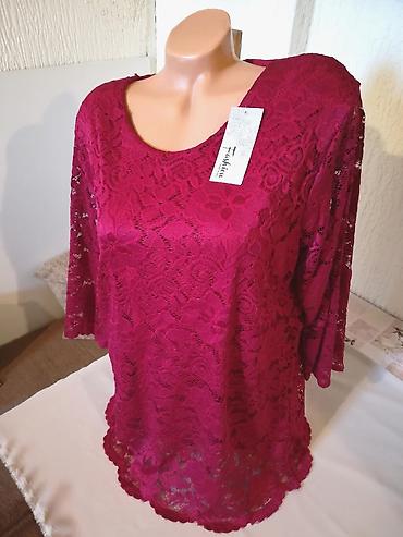 pamucne tunike: Kvalitetna zenska tunika sa cipkom za punije dame Fashion. Turska — 3