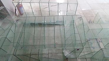 Rəf vitrinləri: Şüşə vitrİN bölmələri və rəflər dəsti 13 ədəd - Material: şəffaf bərk — 2