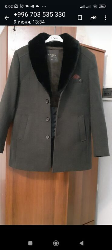 верхний одежда: Мужское пальто размер 48, свет коричневый модель турецкийновое