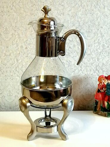 kofe aparatı satilir: Şüşə və paslanmayan poladdan hazırlanmış dekorativ samovar/çay