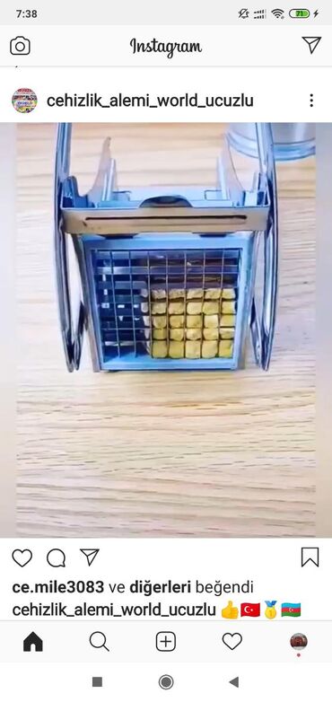 Digər qab-qacaq və mətbəx ləvazimatları: Kartof free doğrayan — 10