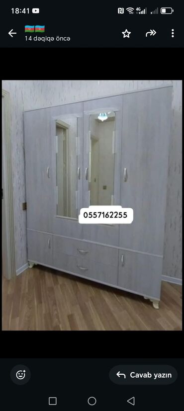 Dolablar: Yeni, Açılan, 1 qapı Düz dolab, Dolab-asılqan — 20