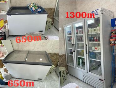 Digər biznes avadanlığı: Vitrinlər su,sok üçün 1300 AZN və 2 eded dərin dondurucular, ölçü