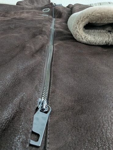 Дубленки: Дубленка, Классическая модель, По колено, С капюшоном, 4XL — 3