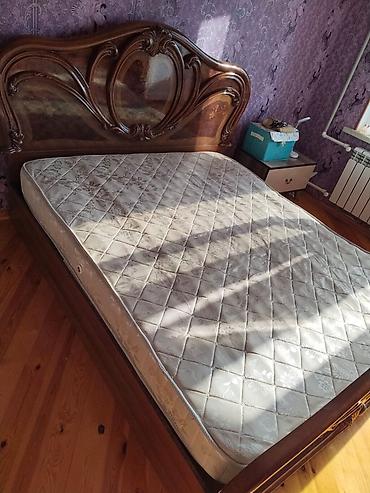 gül refi: İşlənmiş, İkinəfərlik çarpayı, Bazasız, Matras ilə, Siyirməsiz — 3