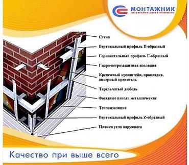 Другие фасадные материалы: Фасадная система под керамогранит - комплекс элементов at lalafo.kg — 18 Другие фасадные материалы: Фасадная система под керамогранит - комплекс элементов — 18