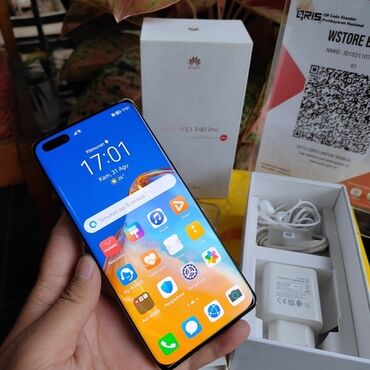huawei nova y61 qiymeti: Huawei P40 Pro, 256 ГБ, цвет - Черный, Сенсорный, Отпечаток пальца, Беспроводная зарядка