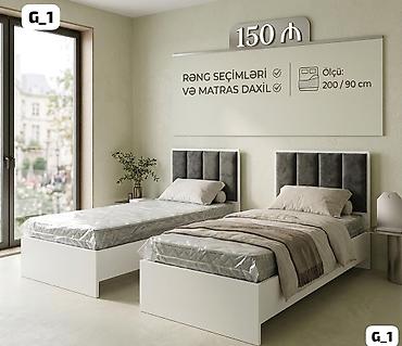gence matras: Tək nəfərlik çarpayı – model G_1 - Ölçü: 200 x 90 sm - Rəng seçimləri — 1