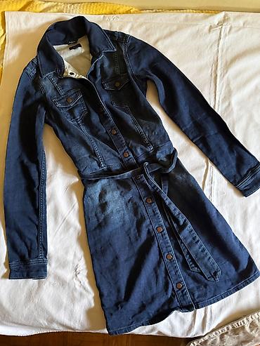 senka: PEPE JEANS haljina od mekog teksasa sa kaišem, na raskoščavanje — 1