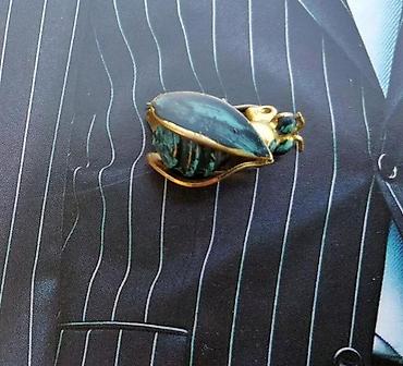 Broševi: Vtg broš Green Golden Beetle Velosiped Mornarički Baršunasti. Cena za — 2