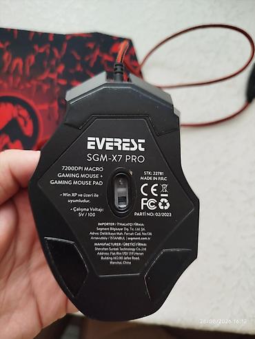islenmis komputerler: Everest SGM-X7 PRO oyun siçanı + oyun mousepad dəsti - Model: Everest — 2