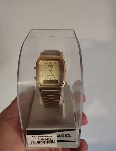 Qol saatları: Casio AQ-230GA-9DHDf qol saatı - Rəng: qızılı - Korpus forması — 4
