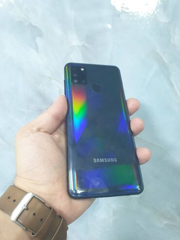 samsun a02: Samsung Galaxy A21S, 32 ГБ, цвет - Синий, Гарантия, Отпечаток пальца, Две SIM карты
