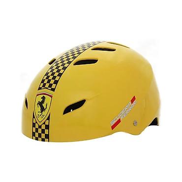 детские шлемы для скейтборда: Scuderia Ferrari velosiped/skuter dəbilqəsi – sarı rəng.Unisex FAH-50 — 2