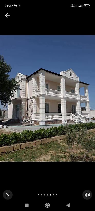 son zeng dekoru: Neoklassik üslubda 2 mərtəbəli villa fasadı – dekorativ daş/penoplast — 1