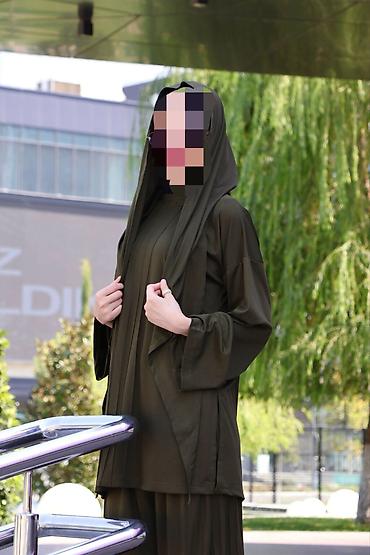 Айымдардын кийими: Женский комплект в стиле мусульманской одежды, цвет хаки. Новая — 4