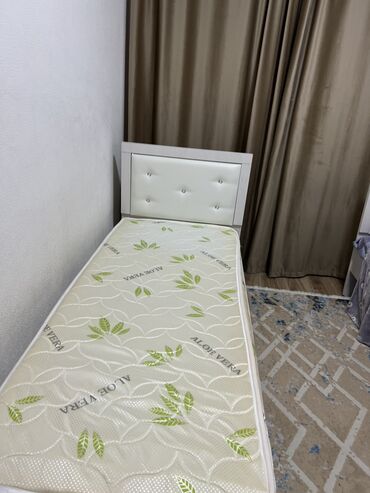 детский спальный гарнитур: Спальный гарнитур, Односпальная кровать, Матрас, цвет - Белый, Новый
