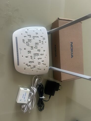 adsl wifi modem: TP-Link simsiz marşrutlaşdırıcı, adapteri və telefon splitteri ilə