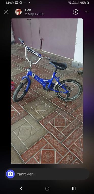 grand velosiped: Uşaq velosipedi – “E-Brother” markalı, mavi rəng. - Təkər ölçüsü — 1