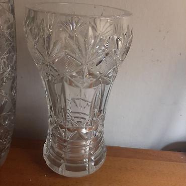 Вазы: Набор гранёных ваз из прозрачного хрусталя/стекла с глубоким алмазным — 6