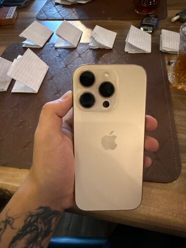 IPhone 16 Pro, 256 ГБ, Desert Titanium, Беспроводная зарядка, Гарантия, Отпечаток пальца