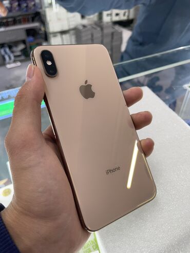 весы mi: IPhone Xs Max, Б/у, 256 ГБ, Золотой, Чехол, Защитное стекло, 100 %