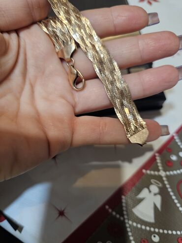 Boyunbağılar: Qızılı rəngli çoxsıralı zəncir/kolye - Material: metal ərintisi — 3