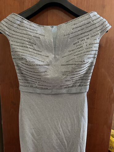 платье с воротником: Вечернее платье, Короткая модель, С рукавами, S (EU 36)