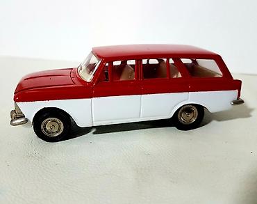 Moskviç: Məhsul: Retro metal oyuncaq maşın modeli – stansiyon kupe (qırmızı-ağ — 1