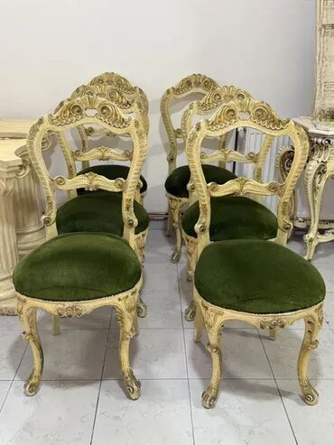 garniture novi pazar: Sto i stolice (6 - 12 komada) – Venecijanski barok – Dobro stanje 🌟