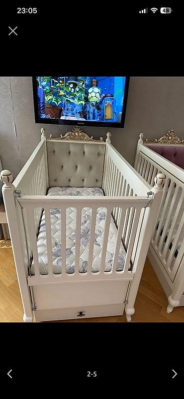 ortopedik matraslar: Qız üçün, İşlənmiş, Dördbucaq, Beşik, Dəst ilə, Matras ilə, Yellənmə mexanizmsiz — 2