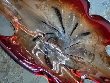 Ostali kućni dekor: Murano velika cinija,rucni rad 60,70te. Velika,retka cinija — 6