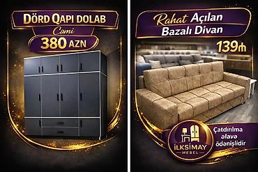 ag qapilar: Məhsul: 4 qapılı paltar dolabı – 2.50 m Təsvir: - Hündürlük təqribən — 1