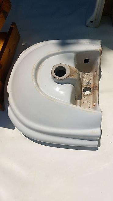 demir su çen: Piyedestal ayaqlı keramik lavabo dəsti - Material: sanitar — 2