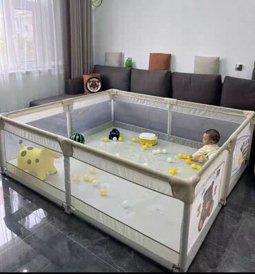 домик для малышей: Детский манеж‑игровая зона большого размера - Просторная