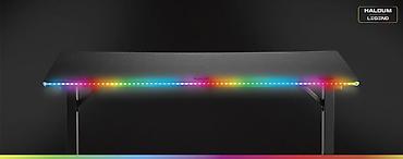 gaming monitor: HALDUM Legend RGB oyun masası - Geniş, rahat iş səthi: karbon lif — 1