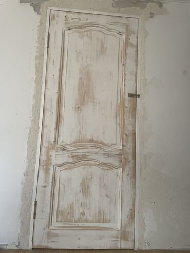 железные двери: Ички эшик айнек менен, түсү - Ак, 2 * x 80 см