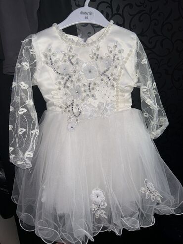 платье каракол: Детское платье, цвет - Белый