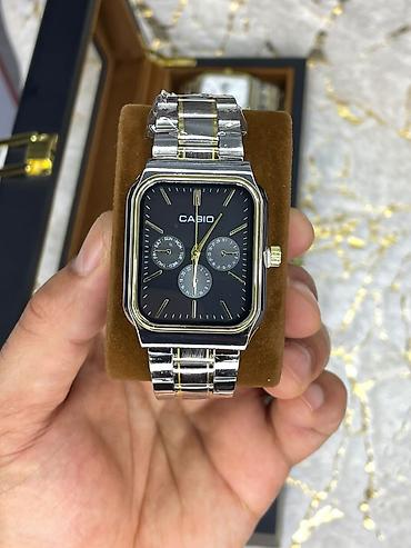 saat qutusu: CASIO kişi saatı – düzbucaqlı korpuslu, klassik-minimalist dizayn — 2