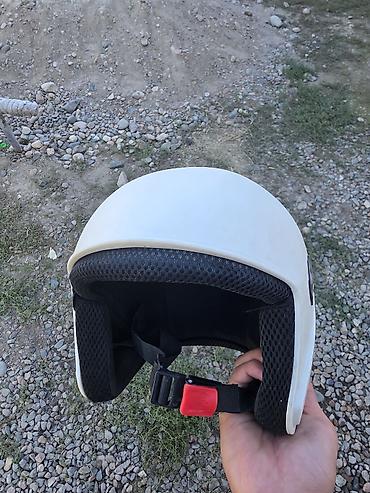 top riding: Открытый мотоциклетный шлем (полукаска), белый. - Тип: open-face/jet — 2