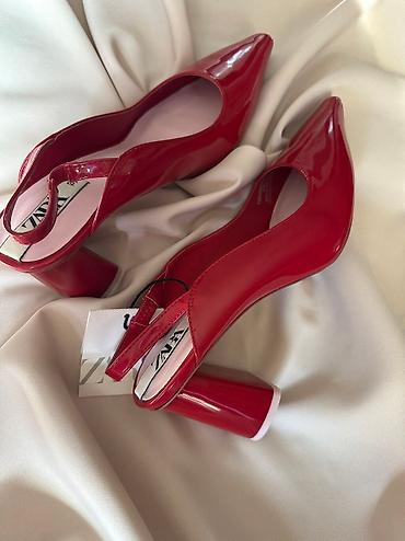 Туфли: Туфли, 38, Zara, Новый, цвет - Красный, Самовывоз — 2