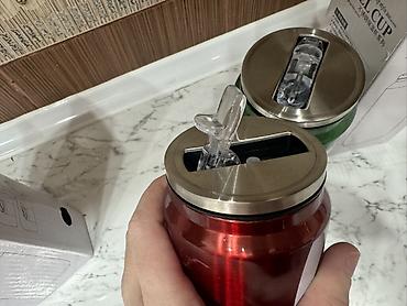Rəng - Qırmızı, Termofincan, Paslanmayan polad, 300 ml