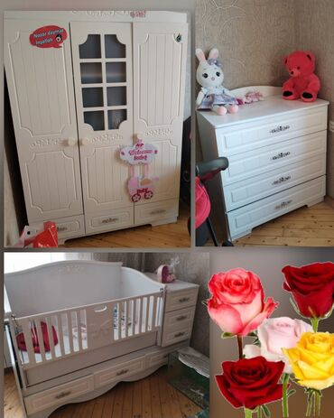 gənc otağı ucun dəstlər: Oğlan və qız üçün, Dolab, Komod