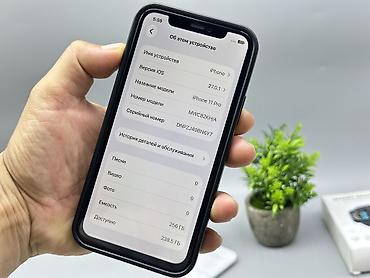 iphone adapter: IPhone 11 Pro, Б/у, 256 ГБ, Белый, Чехол, 77 % — 7