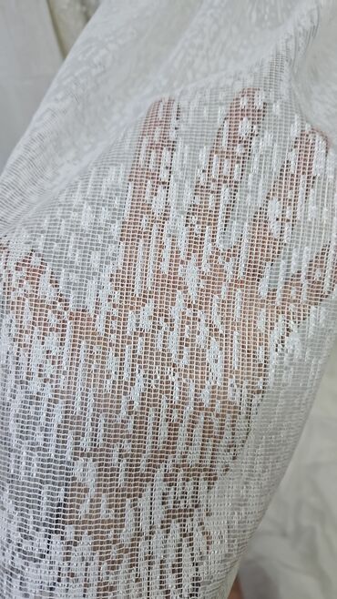 Parçalar: Ağ rəngli dekorativ tül parça dəsti - Yüngül, şəffaf və nəfəsalan — 12