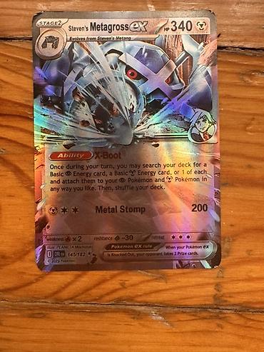 nord stage: Pokémon kolleksiya kartı – Steven’s Metagross ex (Stage 2) - HP: 340 — 1