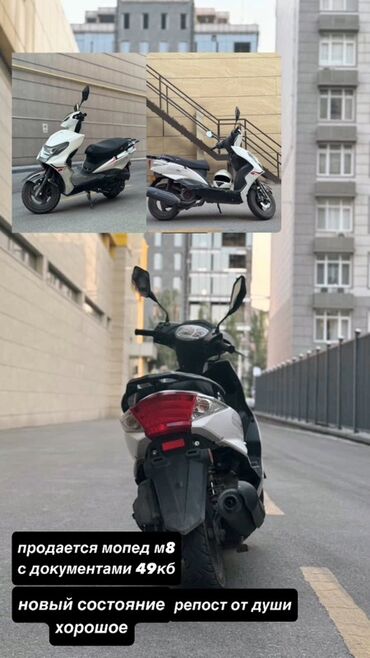 глушитель для скутера: Скутер M8, 50 куб. см, Бензин