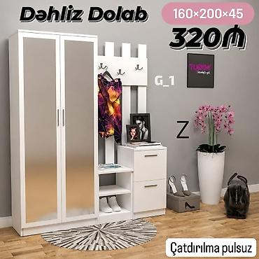 qapi ve pencere: Yeni, 2 qapılı, Güzgülü, Ağ, Açılan, Düz dolab — 1